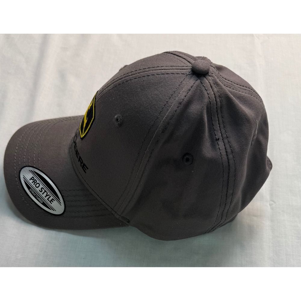 John Deere Charcoal Chino Twill Cap Adjustable Snapback Hat Gray NEW - Picture 5 of 10